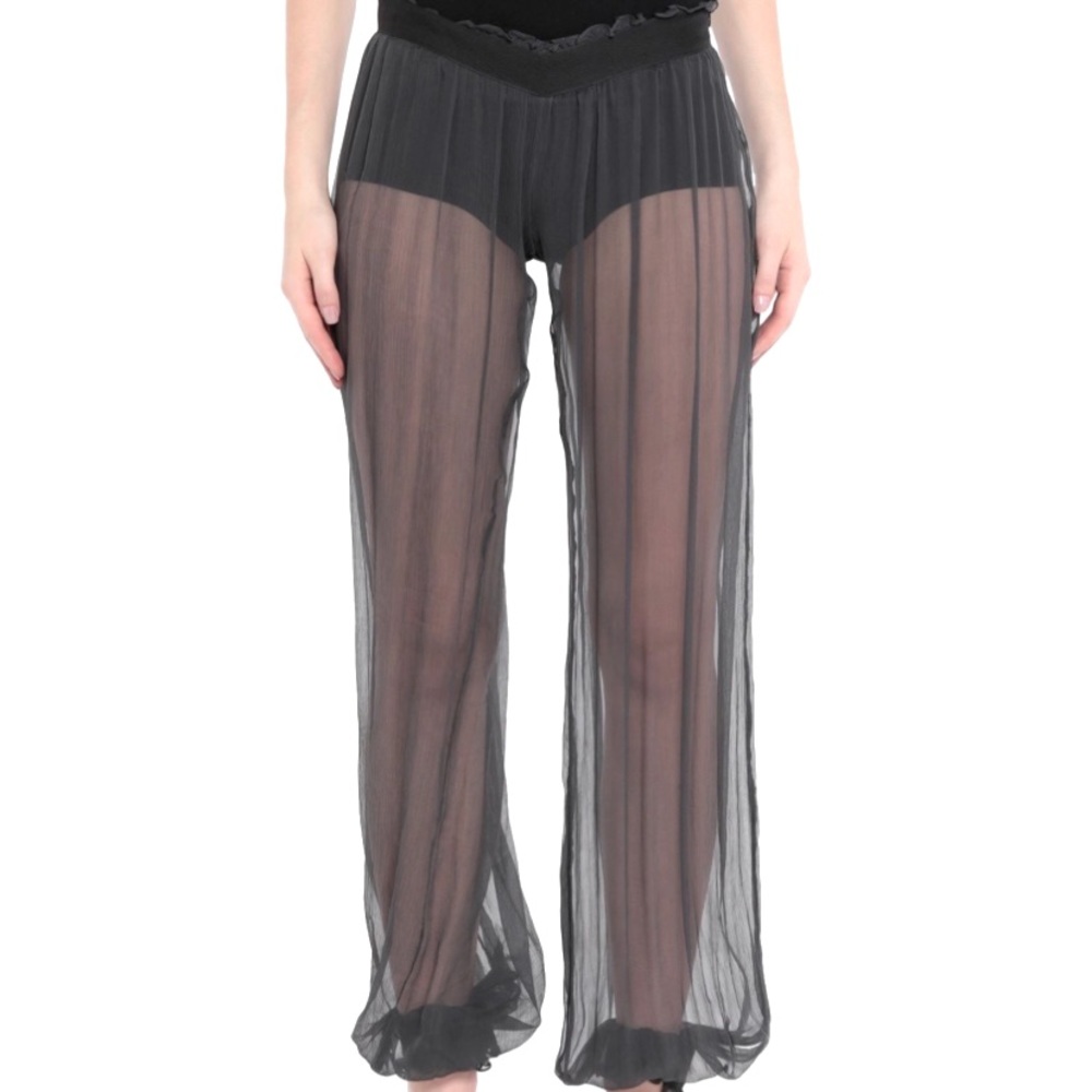 D&G Dolce and Gabbana Grey Silk Harem Pants